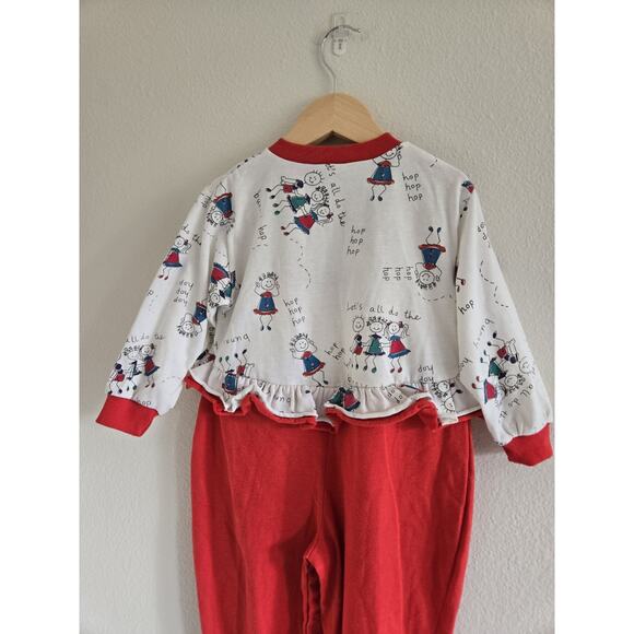 Hearts & Triangles Vintage Toddler Romper With Hopscotch Kids - Picture 6 of 6